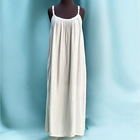 Island Planet Sea Foam Green Adjustable Cami Style Maxi Sundress/Cover Up | OS - Picture 1 of 7